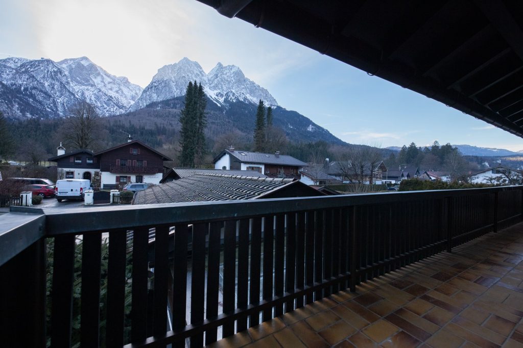 Großer Balkon in Ferienwohnung in Garmisch-Partenkirchen