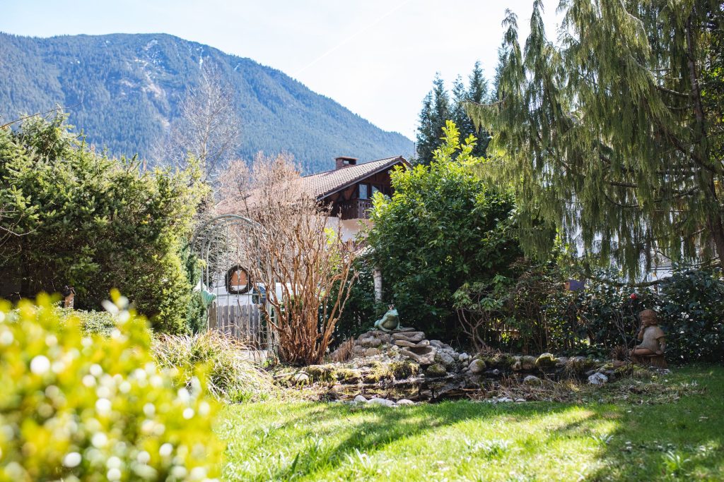 Garten in Ferienwohnung in Garmisch-Partenkirchen