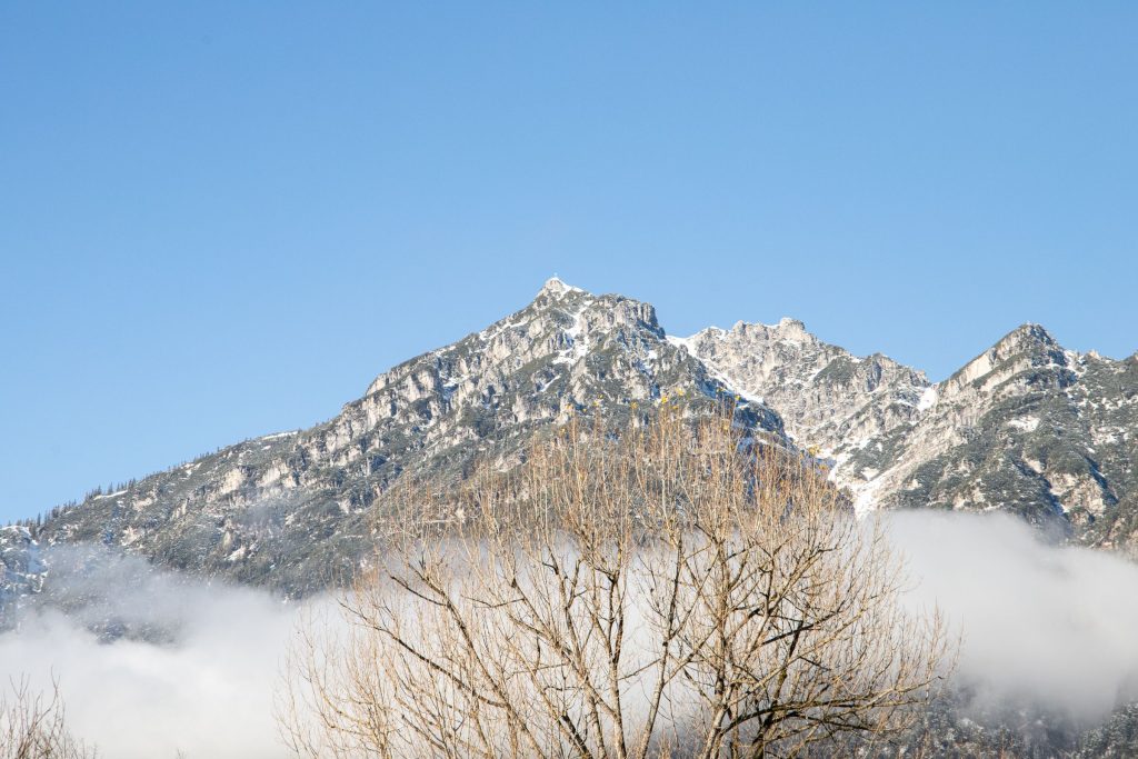 Blick auf die Zugspitze in Garmisch-Partenkirchen