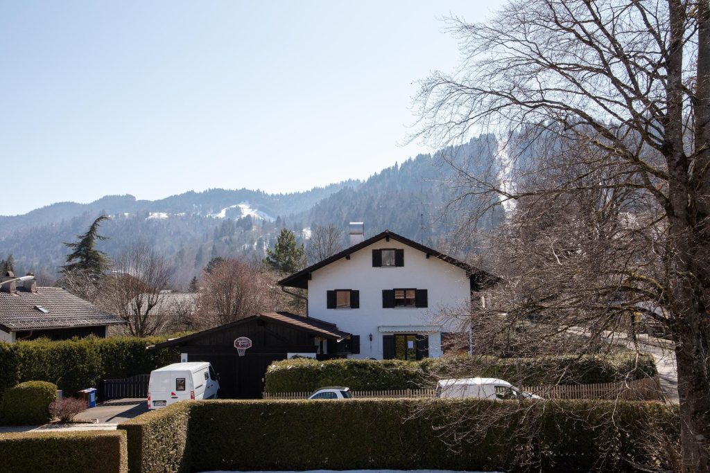 Aussicht in Ferienwohnung in Garmisch-Partenkirchen