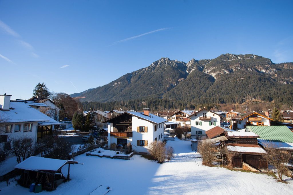 Aussicht in Ferienwohnung in Garmisch-Partenkirchen