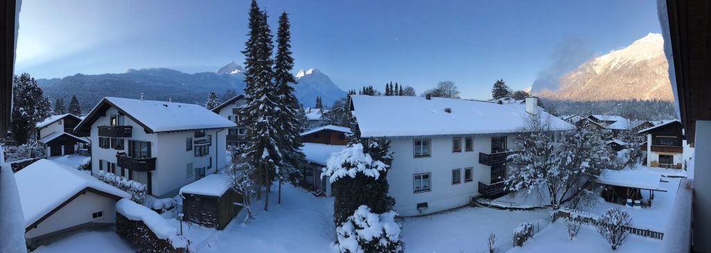 Ausblick in Ferienwohnung in Garmisch-Partenkirchen