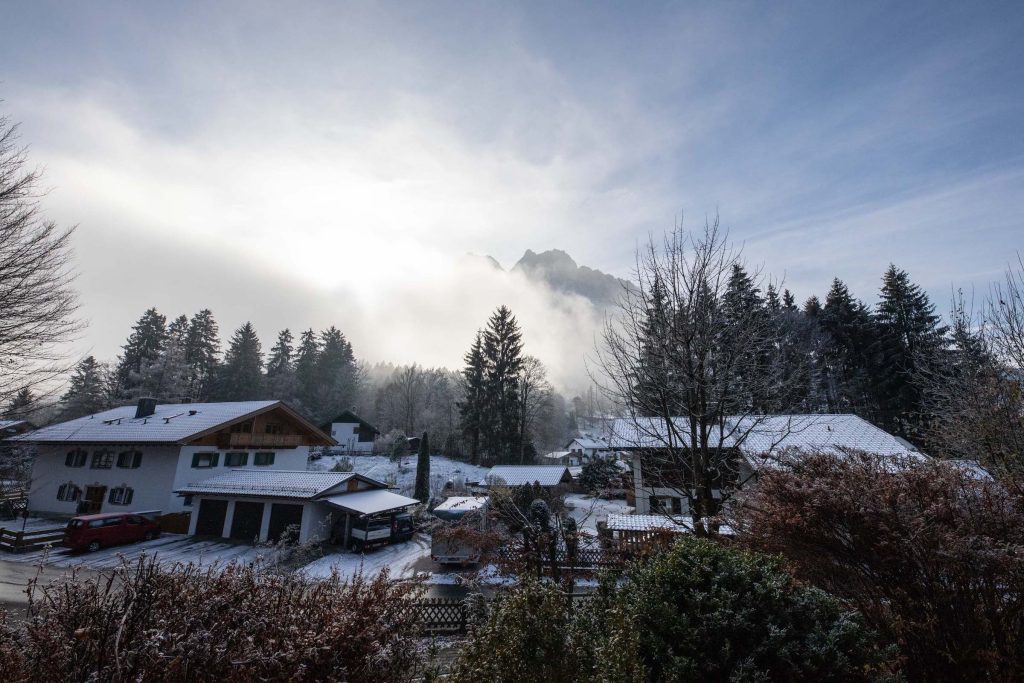 Aussicht in Ferienwohnung in Garmisch-Partenkirchen