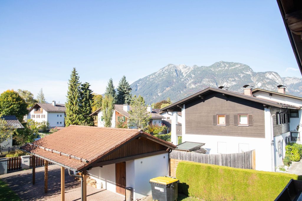 Ausblick in Ferienwohnung in Garmisch-Partenkirchen