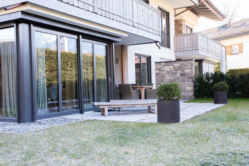 Terrasse in Ferienwohnung in Garmisch-Partenkirchen