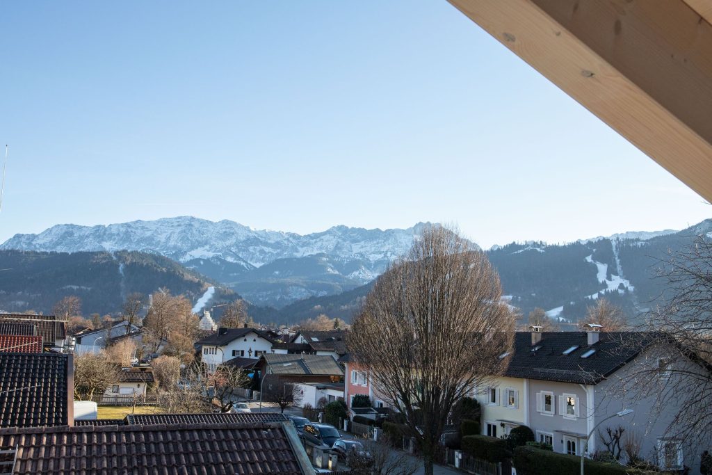 Ausblick in Ferienwohnung in Garmisch-Partenkirchen