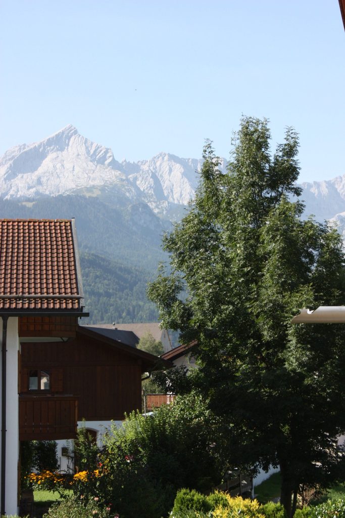 Aussicht in Ferienwohnung in Garmisch-Partenkirchen