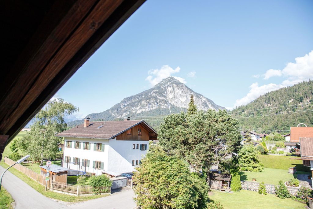 Aussicht auf die Natur und Alpen in Ferienwohnung in Garmisch-Partenkirchen