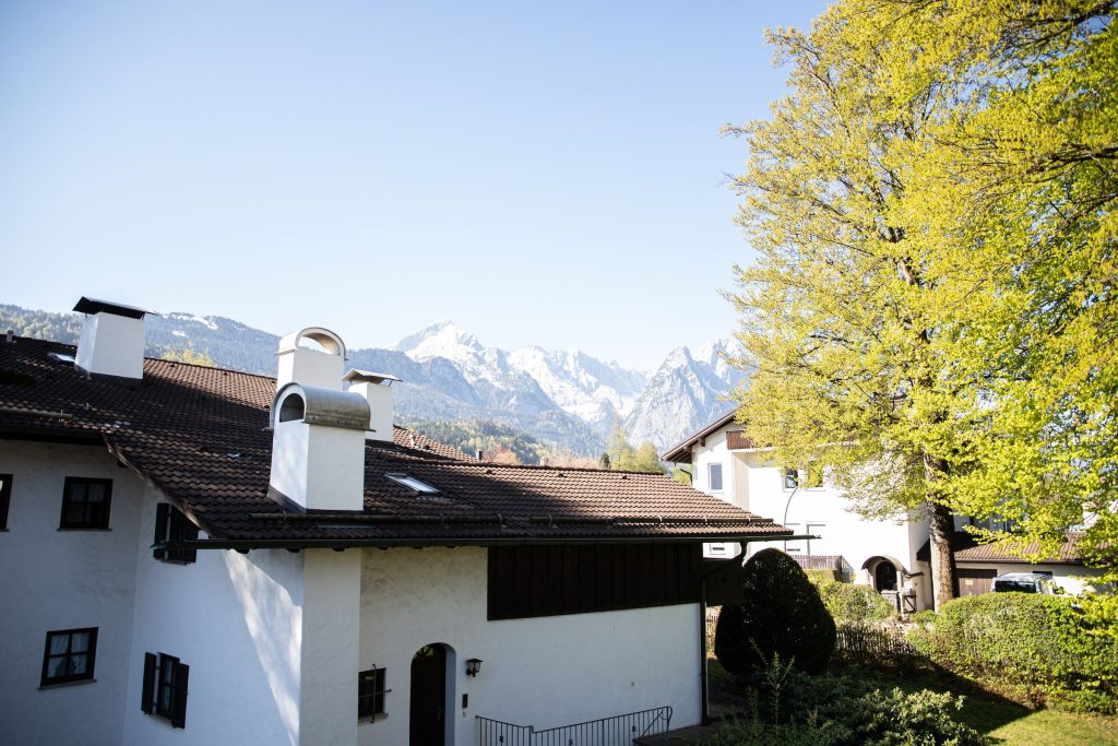 Ausblick in Ferienwohnung in Garmisch-Partenkirchen