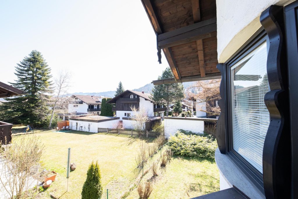 Aussicht in Ferienwohnung in Garmisch-Partenkirchen