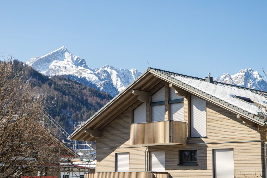 Aussicht auf die Berge in Ferienwohnung in Garmisch-Partenkirchen