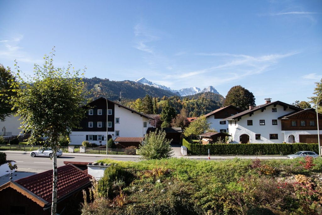 Ausblick auf die Natur in Ferienwohnung in Garmisch-Partenkirchen